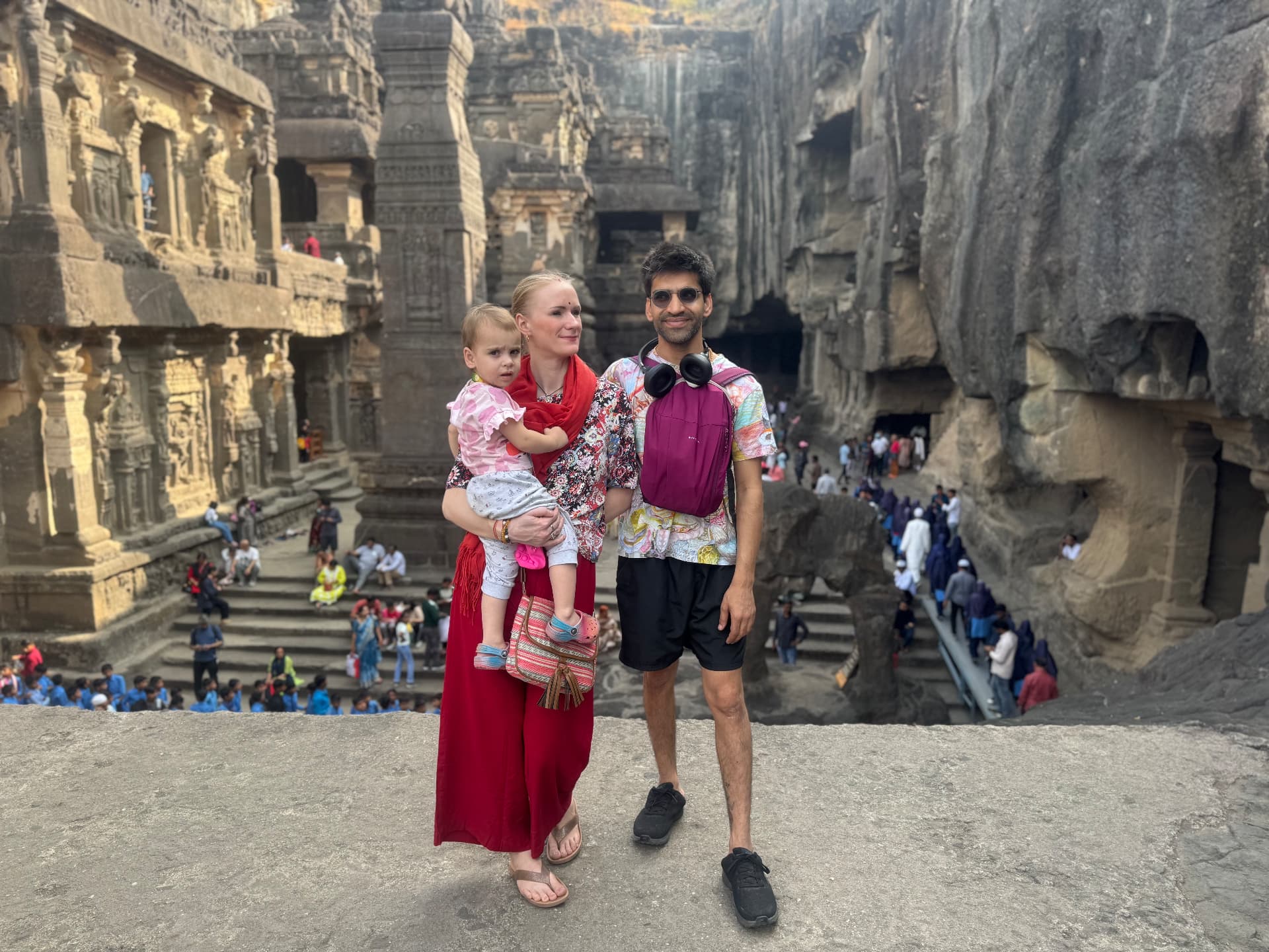 At the Ellora caves
